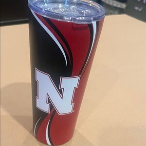 Nebraska logo Red and Black Tumbler with N Logo 20 oz